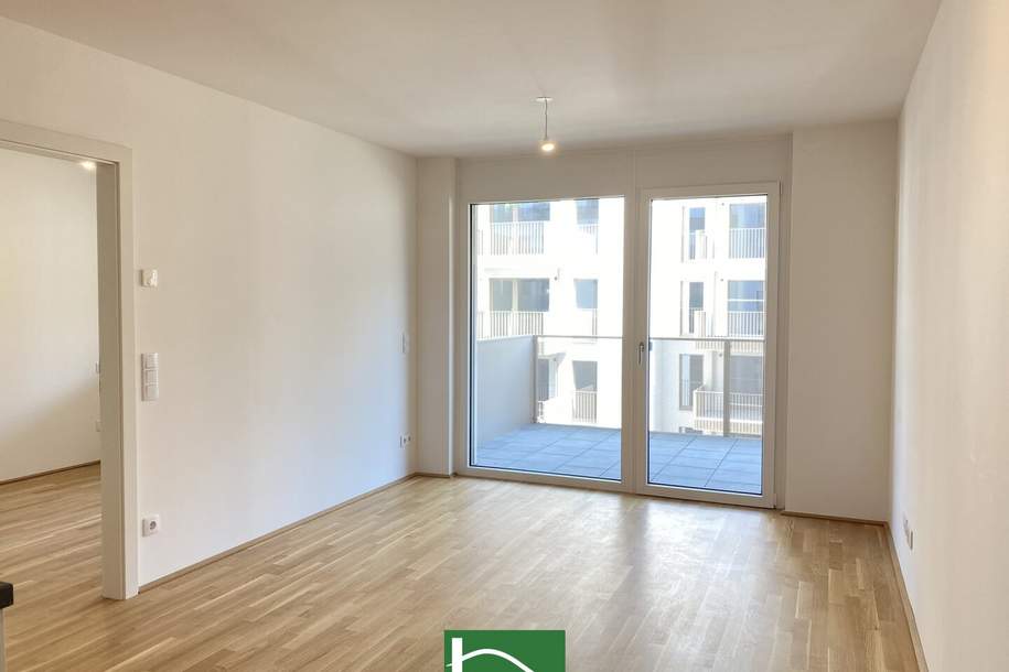 Moderne Neubauwohnung mit großem Balkon nahe U1 Kagraner Platz - im neuen Wohnviertel Am Langen Felde, Wohnung-miete, 829,00,€, 1220 Wien 22., Donaustadt