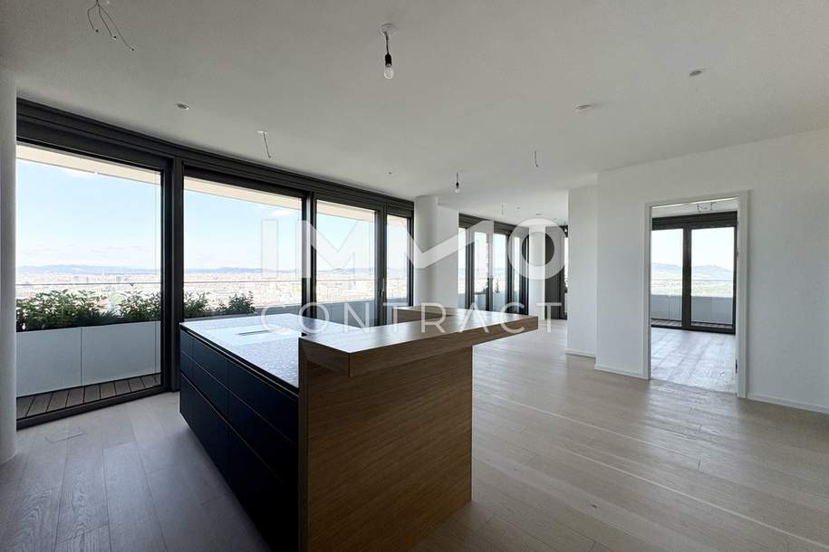 DANUBEFLATS: Stephansdom, Kahlenberg, Neue Donau - alles im Blick! Gym, Pool, Spa, Lounges, Doorman, Wohnung-kauf, 1.699.000,€, 1220 Wien 22., Donaustadt