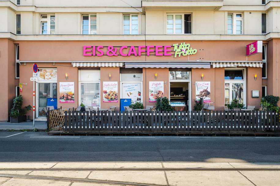 "Attraktives Geschäftslokal im 20. Bezirk: Eissalon in Top-Lage", Gewerbeobjekt-miete, 758,35,€, 1200 Wien 20., Brigittenau