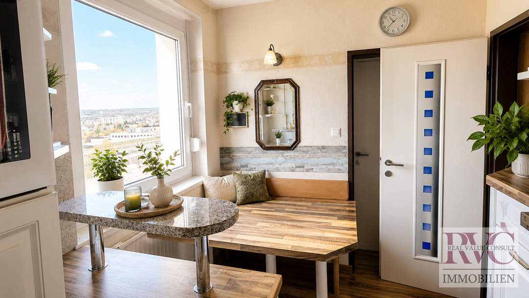 Gut geschnittene 3-Zimmer-Wohnung mit Loggia, Infrarotkabine & Aussicht in Krems