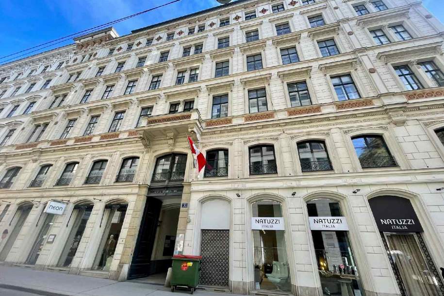 Exklusives Geschäftslokal in Wiener Bestlage – Ihre neue Visitenkarte im 1. Bezirk, Gewerbeobjekt-miete, 2.852,30,€, 1010 Wien 1., Innere Stadt