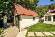 Sievering: Luxuriöse Garten-Oase mit Depot-Gebäude, Pool & Tiefgarage
