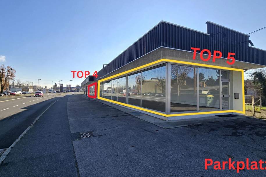 Attraktives Geschäftslokal in bester Auto-Frequenzlage von Leibnitz – 126m² mit großer Glasfront Top 5, Gewerbeobjekt-miete, 1.864,80,€, 8430 Leibnitz