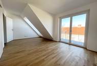 Wohnen mit Stil – 3-Zimmer-Dachgeschoss mit 2 En-suite-Bädern & Terrasse