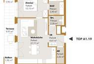 +.+ASG+.+ IV-Qualitatives Wohnen in urbaner Lage: hochwertiger 2-Zimmer ERSTBEZUG mit TERRASSE! Provisionsfrei!