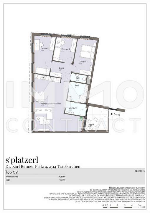 Erstbezug: Elegante, moderne 4-Zimmer-Wohnung mit Loggia im Zentrum Traiskirchens und doch ruhig