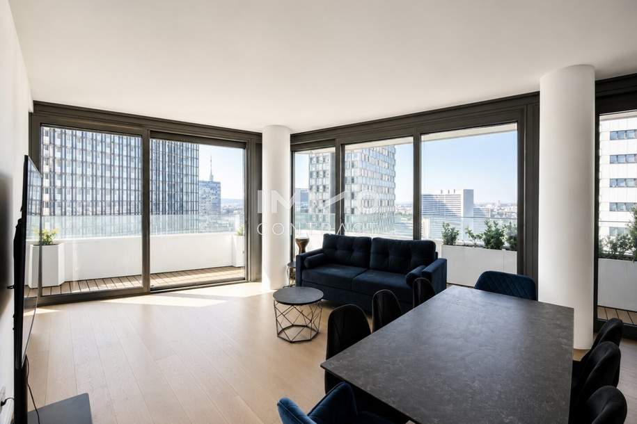 Luxury Residence fully furnished: DANUBEFLATS Vienna - 21. Floor, Wohnung-miete, 2.200,00,€, 1220 Wien 22., Donaustadt