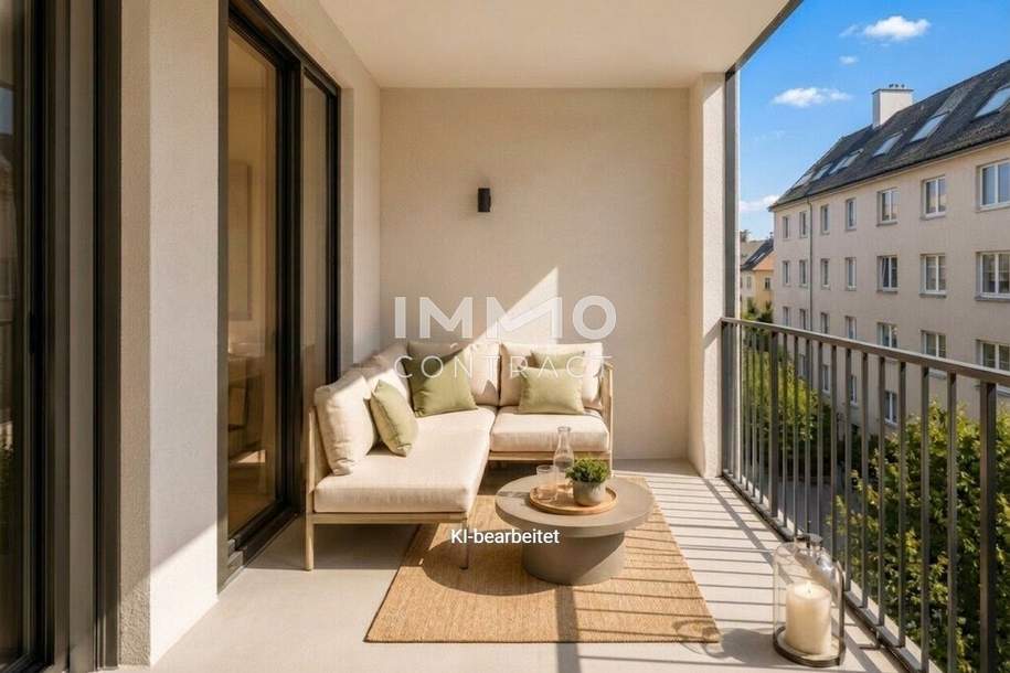 VERSTBEZUG NAHE SCHÖNBRUNN – Exklusive 2-Zimmer-Neubauwohnung mit Westbalkon, Wohnung-kauf, 309.000,€, 1120 Wien 12., Meidling