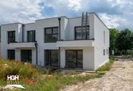 2214 Auersthal Top-geschnittene, geräumige Eck-Doppelhaushälfte mit Terrasse und Garten