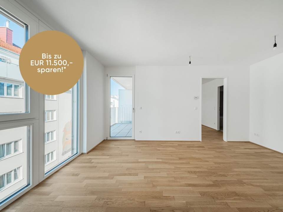 ERSTBEZUG >> schmucke 2-Zimmer Anlegerwohnung im 4. OG mit Balkon >> Alte Donau, Floridsdorfer Spitz