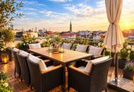 Unglaubliche 2-stöckige Wohnung mit eigener, großzügiger Terrasse im Zentrum von Wien! Atemberaubender Ausblick! 2. Bezirk. U1