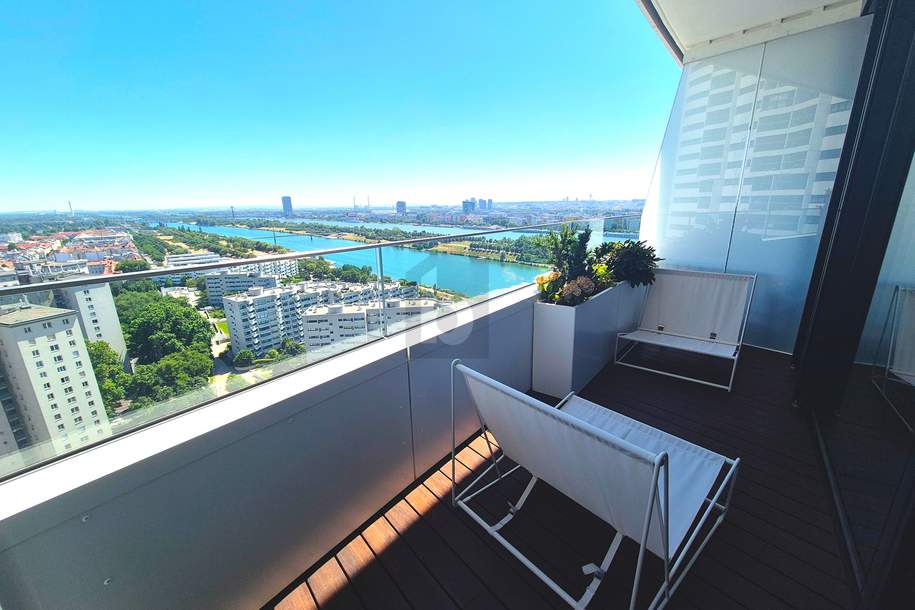 LUXUS TRIFFT LIFESTYLE - SKYLINE &amp; DONAUBLICK INKLUSIVE, Wohnung-miete, 2.850,00,€, 1220 Wien 22., Donaustadt