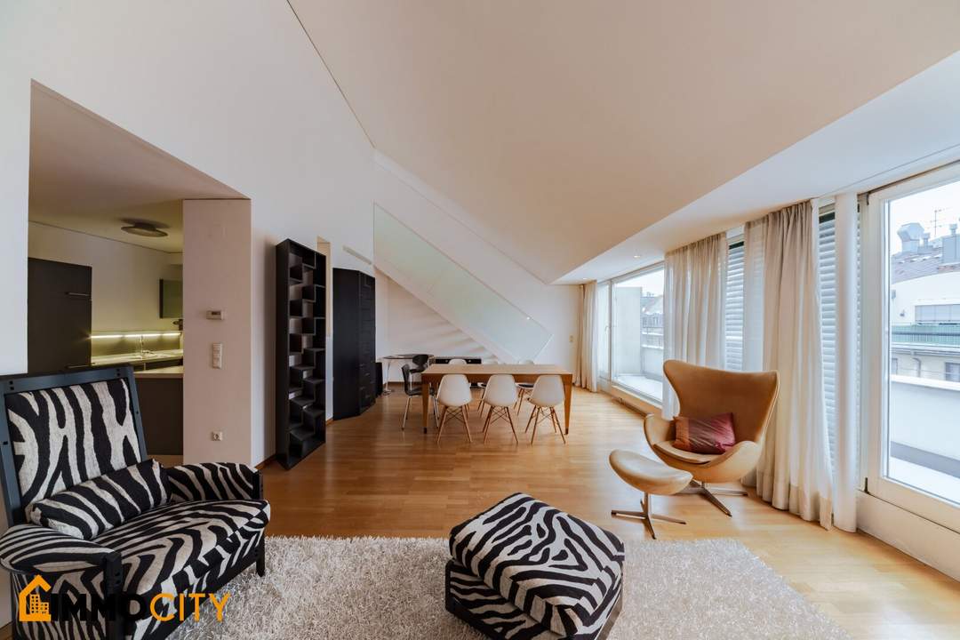 Lichtdurchflutete 3-Zimmer-Maisonette mit Dachterrasse in Bestlage Landstraße