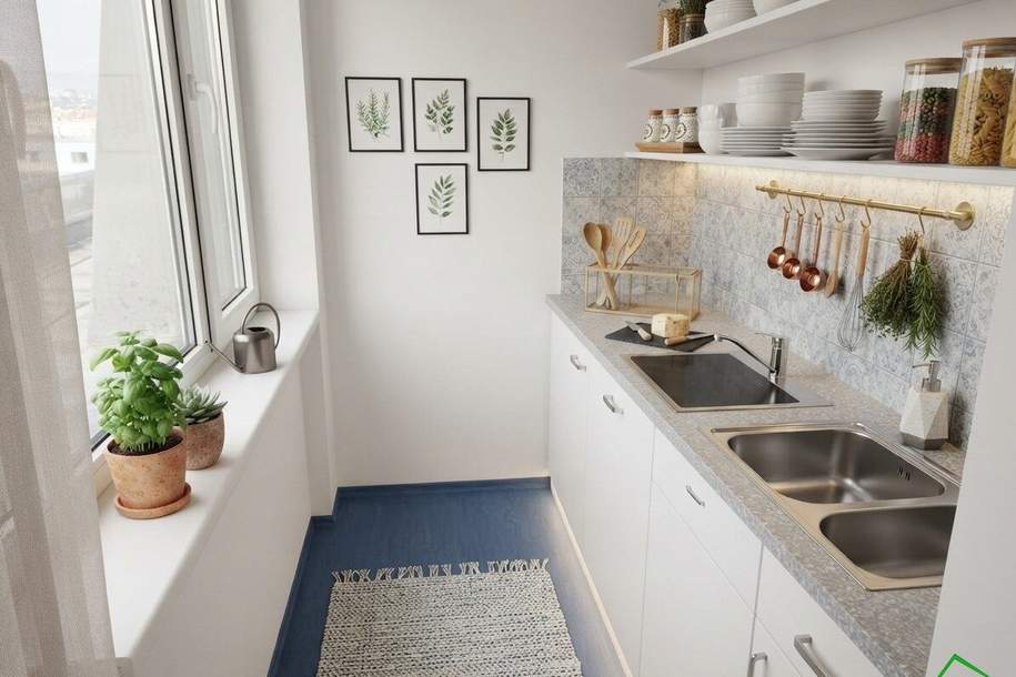 Moderne 2-Zimmer-Wohnung mit Fernblick - Top Lage mit Küche!, Wohnung-miete, 1.118,61,€, 1100 Wien 10., Favoriten