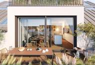 ERSTBEZUG NACH ERRICHTUNG | DG-Wohnung mit 3 Zimmern &amp; Terrasse in Hofruhelage | Klima &amp; Luftwärmepumpe