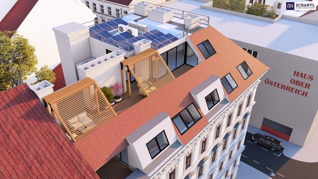 Luxuriöses Penthouse in Bestlage: Private Liftfahrt - 50 m² Sonnenterrasse - 5 Zimmer. So will man leben!