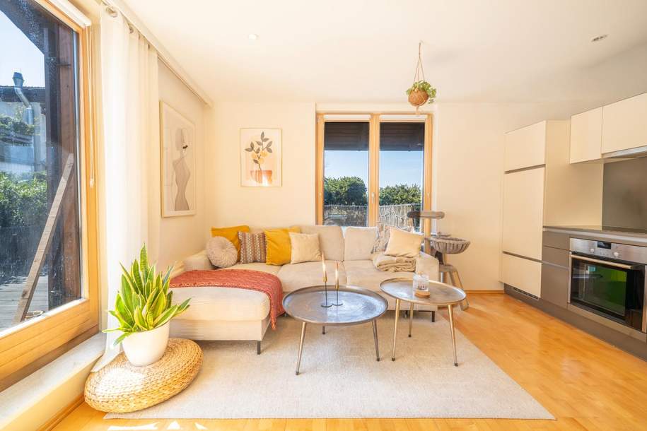 Sonnen Terrasse - Exklusive 2 Zimmer Terrassenwohnung im nördlichen Flachgau, Wohnung-miete, 950,00,€, 5204 Salzburg-Umgebung