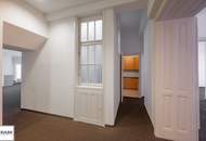 ** Repräsentatives Altbau-Büro mit Klimaanlage und Balkon – ca. 201 m² vis à vis Wien Mitte / The Mall; ab sofort **