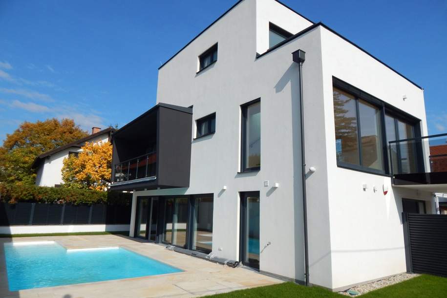 "PROVISIONSFREI" Luxuriöses Einfamilienhaus in Wien - 165m², 4 Zimmer, 3 Bäder, Pool, Garten, Balkon, Terrasse uvm., Haus-miete, 5.995,00,€, 1130 Wien 13., Hietzing
