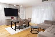 Luxury Living in Wiener Neustadt! Hochwertig möblierte 3-Zimmer-Wohnung zwischen Bahnhof und Innenstadt | Sofort bezugsfertig | Freier Grünblick | Große Glasfronten, Balkon &amp; Loggia | Tiefgaragenplatz