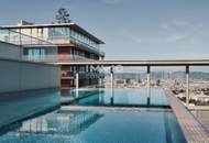 Modernes Apartment mit Weitblick und vielen Annehmlichkeiten (Concierge, Pool, Eventküchen usw.)
