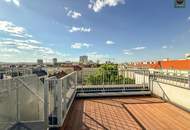 Klimatisierte Dachgeschoss Maisonette mit 2 Terrassen und Kamin nahe Uno City!