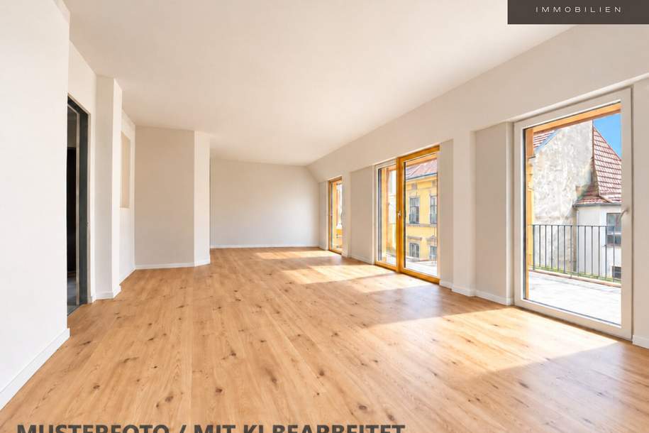 1070 WIEN | 3 ZIMMER | LICHTDURCHFLUTETE WOHNUNG IM DACHGESCHOSS | WUNDERBARE TERRASSE | ERSTBEZUG | AB 01.01.2027, Wohnung-miete, 2.095,00,€, 1070 Wien 7., Neubau