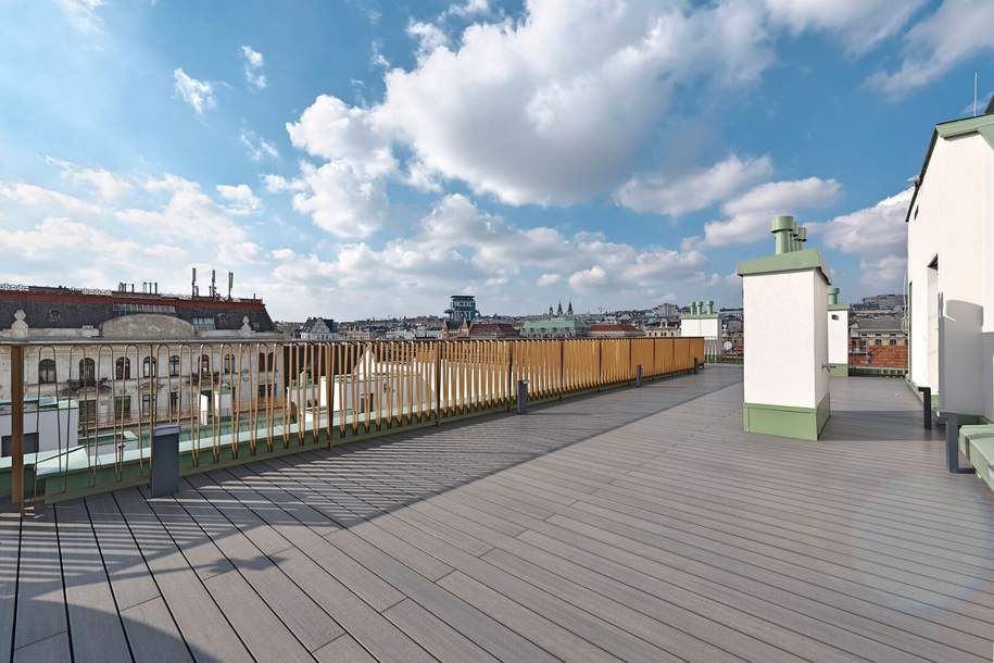 LUXUS-PENTHOUSE DIREKT AM NASCHMARKT! Grandiose Dachterrasse mit traumhaften Wienblick, Wohnung-kauf, 2.995.000,€, 1040 Wien 4., Wieden