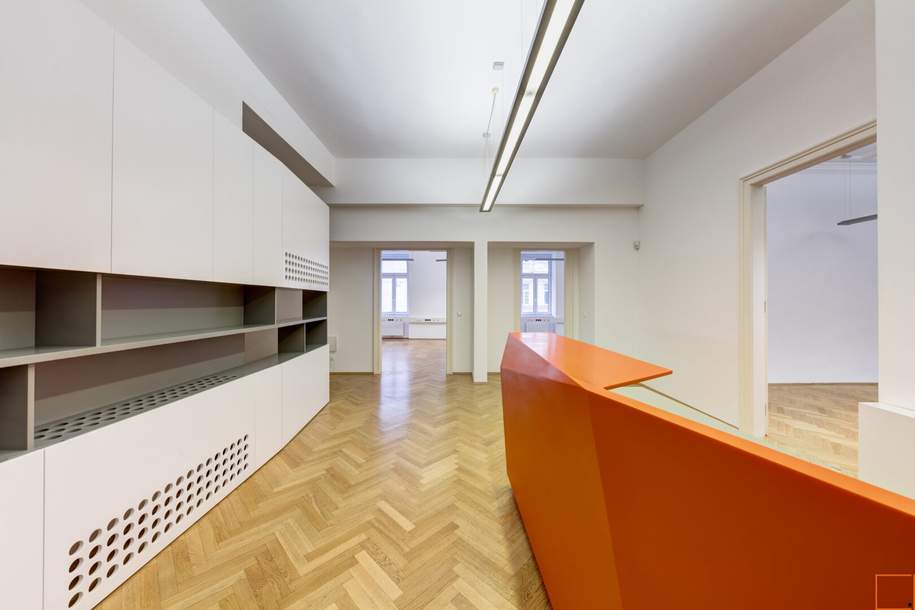 Wiesingergasse: großzügig geschnittenes Büro mit 6 Räumen in repräsentativem Jugendstilhaus, Gewerbeobjekt-miete, 3.823,65,€, 1010 Wien 1., Innere Stadt
