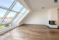 Klimatisierte Dachgeschoss Maisonette mit 2 Terrassen und Kamin nahe Uno City!