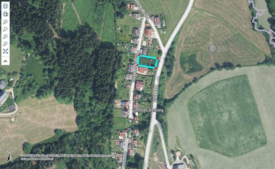 Grundstück, günstig mit W Widmung für Ihren Wohntraum in er Grubdorf Siedlung PROVISONSFREI