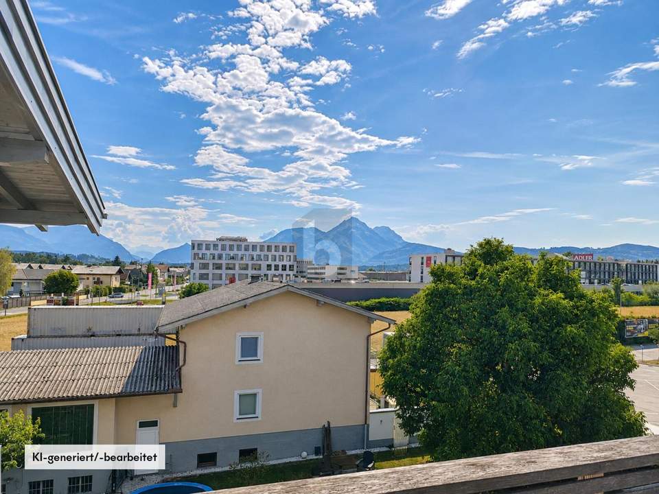 Preisreduktion! WOHNEN ODER BÜRO: HOCHWERTIGE FLÄCHE MIT HERRLICHEM BERGBLICK RICHTUNG UNTERSBERG