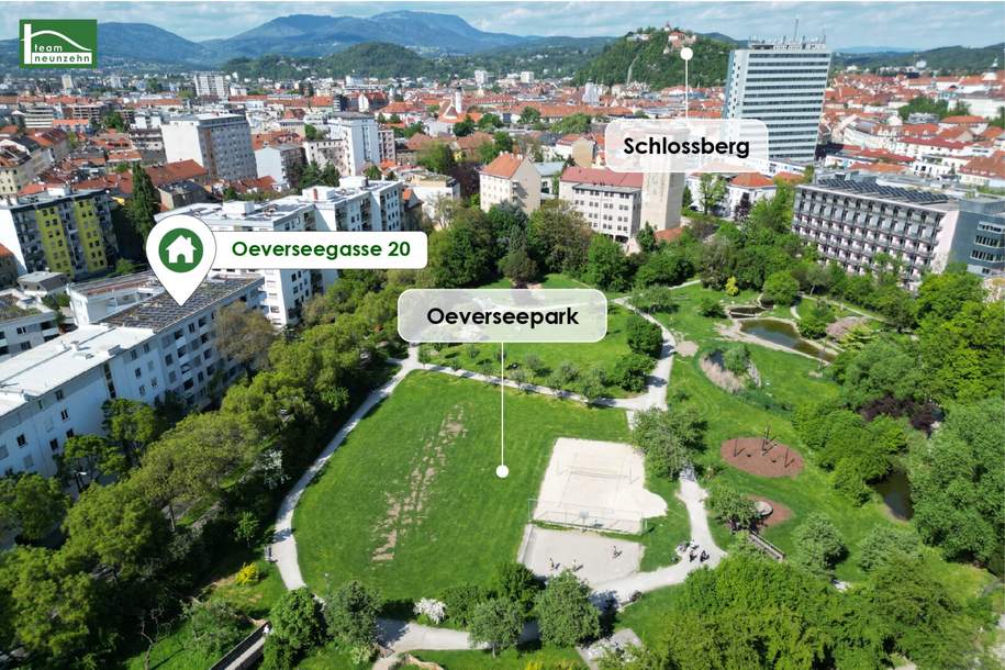 Wohnen in Grünlage - Gut geschnittene 2-Zimmer-Wohnung mit gemütlicher Freifläche. - WOHNTRAUM, Wohnung-miete, 650,26,€, 8020 Graz(Stadt)