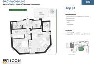 Erstbezug. Topsanierte Dachwohnung plus 5,06 m² Balkon (Innenhof) (Top 31 - Bauteil C)