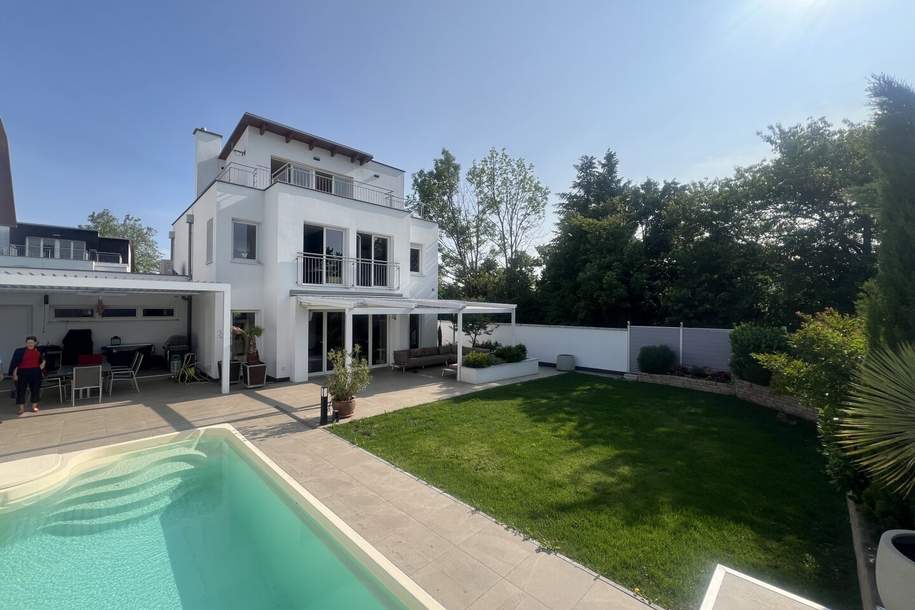 FERNBLICK auf Husarentempel! EINFAMILIENHAUS mit SWIMMINGPOOL und LOUNGES! KLIMATISIERT!, Haus-kauf, 1.290.000,€, 2372 Mödling