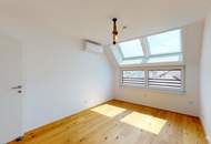 Moderne Dachgeschosswohnung, klimatisiert und gut geschnitten