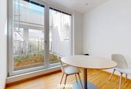 Innenhofseitiges Büro mit Terrasse und Garten beim Genochplatz