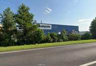 Lager-/Produktionshalle mit Büro in Toplage direkt an der B 1 mit 2500 KVA Stromleistung und Hausbrunne