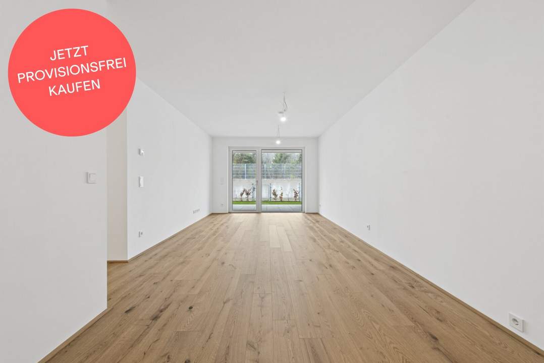 PROVISIONSFREI! Ideal geschnittene 3-Zimmer-Wohlfühlwohnung mit Garten | Nord-West-Ausrichtung