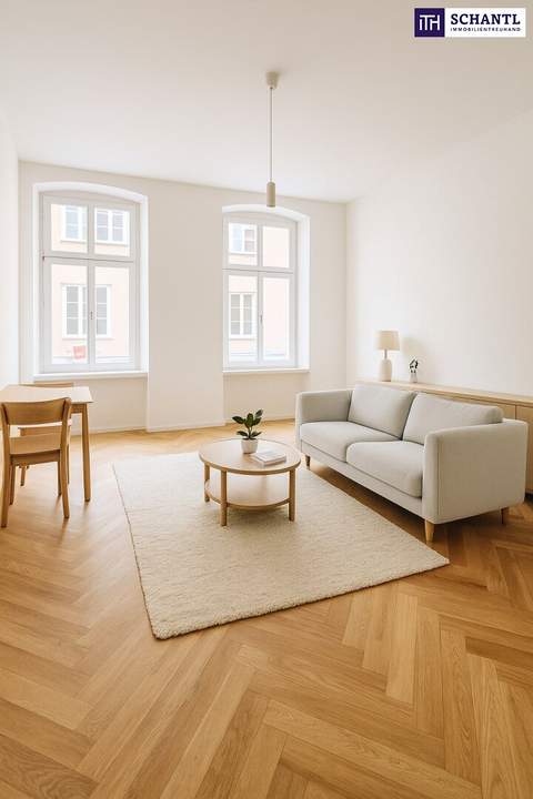 ***Altbau trifft Moderne – hochwertig sanierte 3-Zimmer-Wohnung mit Klimaanlage, Luftwärmepumpe, hofseitiger Terrasse & edler Ausstattung***