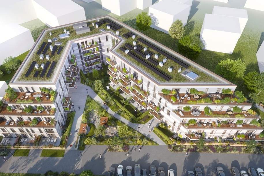 Neubau Erstbezug Nähe Alte Donau, 3 Zimmer Maisonette der besonderen Art, provisionsfrei, Wohnung-kauf, 694.000,€, 1210 Wien 22., Donaustadt