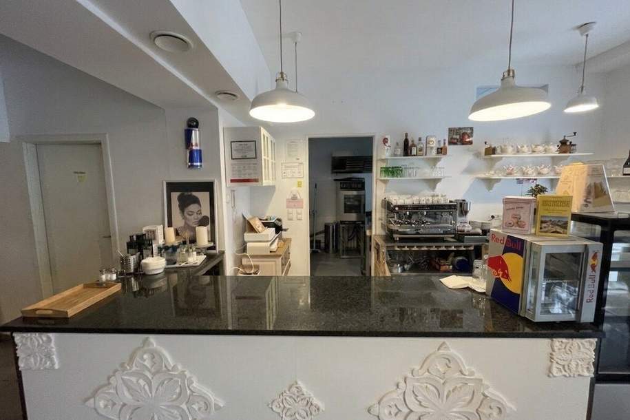 CAFÉ ZUM EINSTEIGEN: Schanigarten &amp; Vollausstattung, betriebsbereit, Gewerbeobjekt-miete, 1.620,00,€, 1130 Wien 13., Hietzing