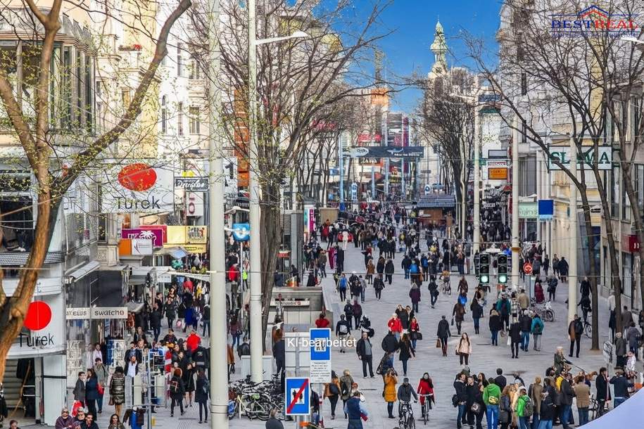 Attraktives Geschäftslokal mit sehr guter Sichtbarkeit und hoher Fußgängerfrequenz, Gewerbeobjekt-miete, 43.260,00,€, 1070 Wien 7., Neubau