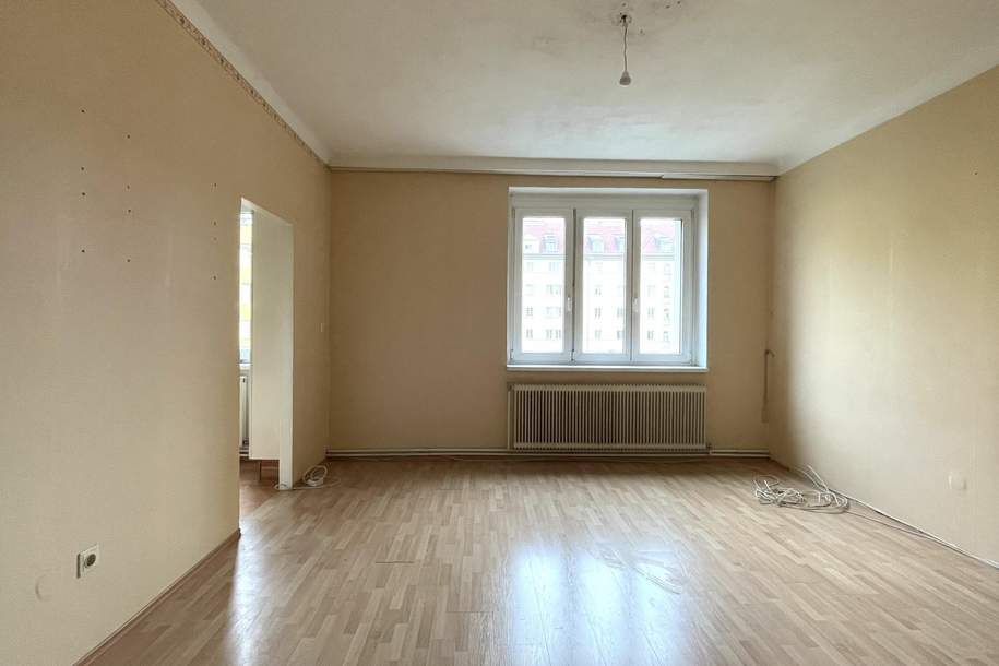 Sanierungsbedürftige 4- bis 5-Zimmer-Wohnung mit 2 Bädern/2WCs in S-Bahn-Nähe, Wohnung-kauf, 332.500,€, 1160 Wien 16., Ottakring