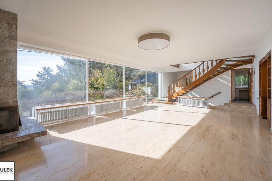 Erstbezug nach Sanierung: Großes Einfamilienhaus in einzigartiger Lage mit Weitblick und vielen Zimmern, Blick ins Grüne und in absoluter Ruhelage, Haus-miete, 5.000,00,€, 1140 Wien 14., Penzing