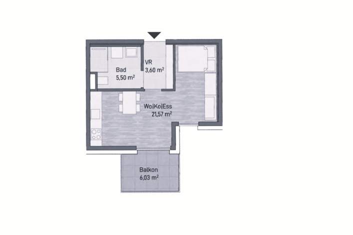 Neubauprojekt in Graz, Jakomini - Moderne Eigentumswohnung (30m²) mit Balkon! Provisionsfrei, Wohnung-kauf, 182.816,€, 8010 Graz(Stadt)