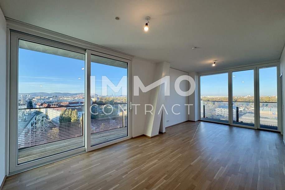 TOP-Ausblick: City mit Stephansdom, Donaukanal, Prater. Concierge, Party & BBQ Lounge, Pool usw., Wohnung-miete, 2.248,35,€, 1030 Wien 3., Landstraße