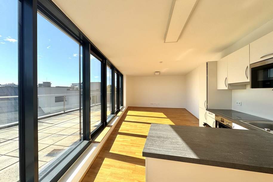 Terrassentraum zwischen Donauzentrum und Alter Donau - 3-Zimmer inkl. Klimaanlage und Einbauküche -, Wohnung-miete, 1.850,00,€, 1220 Wien 22., Donaustadt