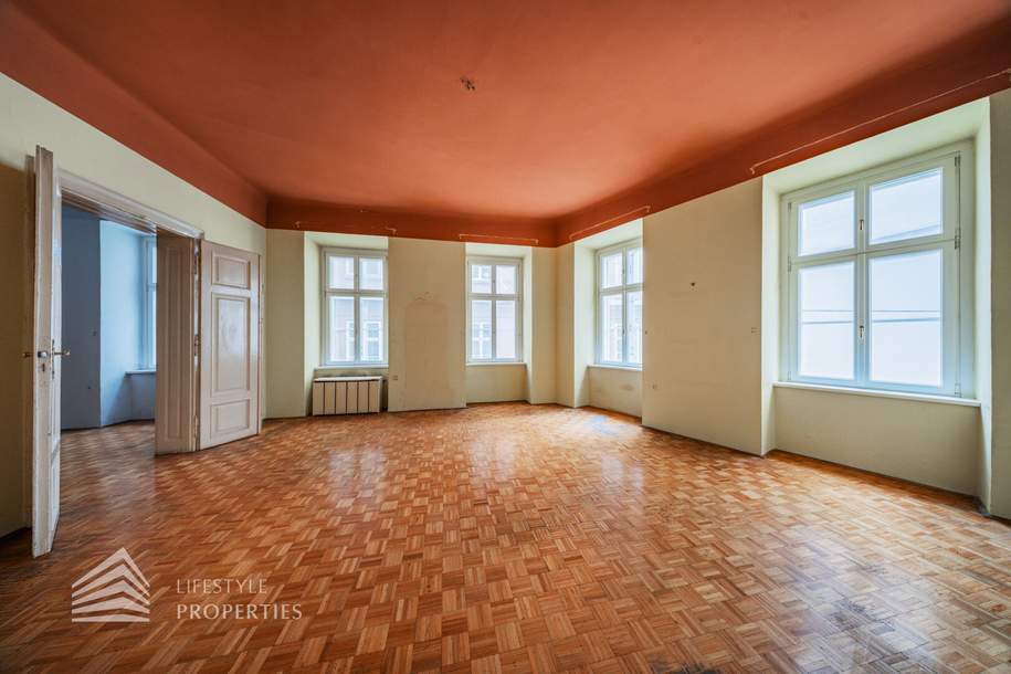 Renovierungsbedürftige Wohnung in bester Lage, Nähe Franziskanerplatz, Wohnung-kauf, 1.485.000,€, 1010 Wien 1., Innere Stadt