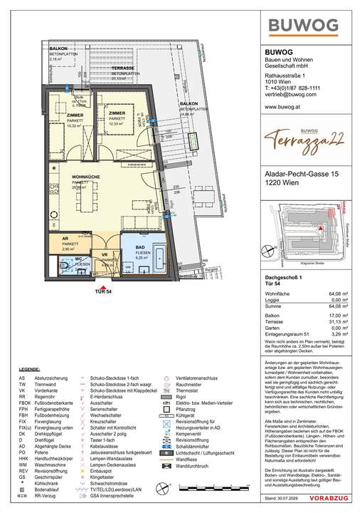 Terrazza22 - Ein Zuhause zum Aufblühen in der Aladar-Pecht-Gasse 15+17, 1220 Wien